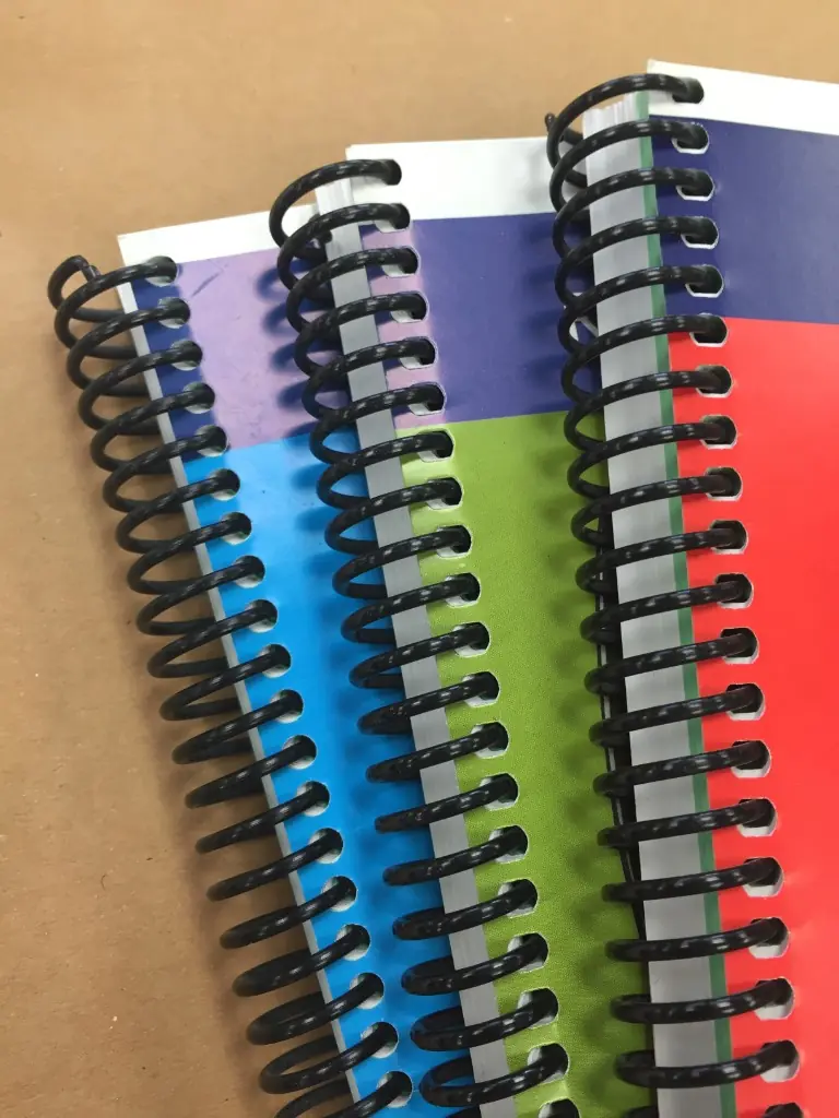 Spiral bound training manuals and notebooks with printed covers